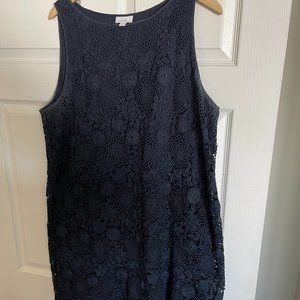 Navy Lace Floral J Jill Dress